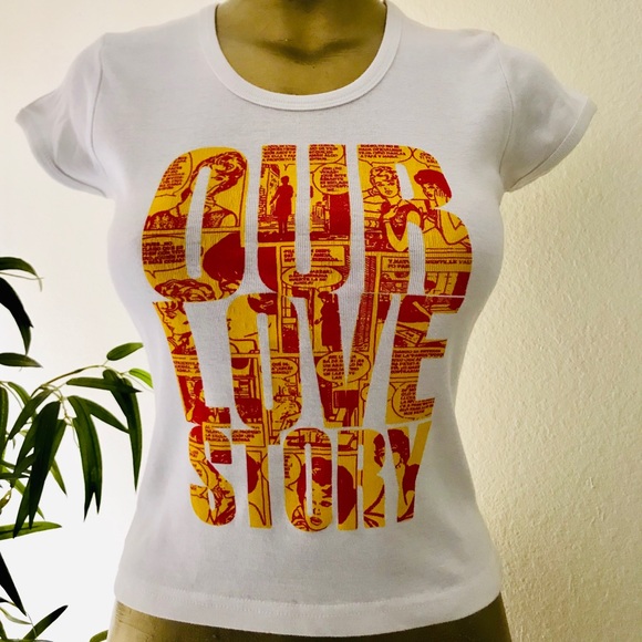 SALE! D’ANNAH Cartoon OUR LOVE STORY Anime Tee NWT Small - Picture 4 of 10